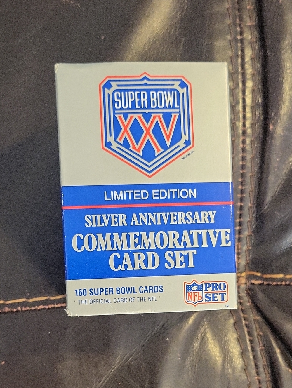 Super Bowl XXV Silver Anniversary Commemorative Card Set - Blue
